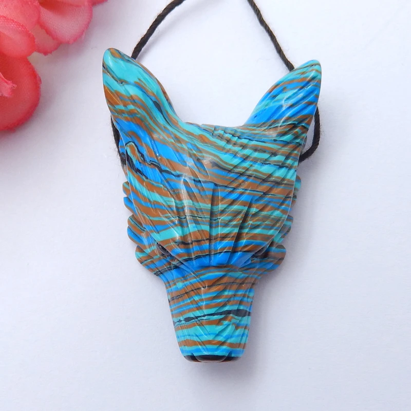 Ювелирные аксессуары ручная работа на заказ Радужный азан волк подвеска из