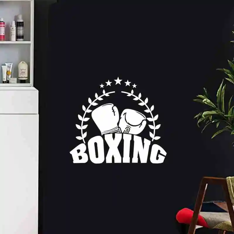 

Boxing Glove Wall Sticker Kick Boxer Play Glove Free Combat Vinyl Striker Home Decoration Wall Decor Pugilism Car Decal