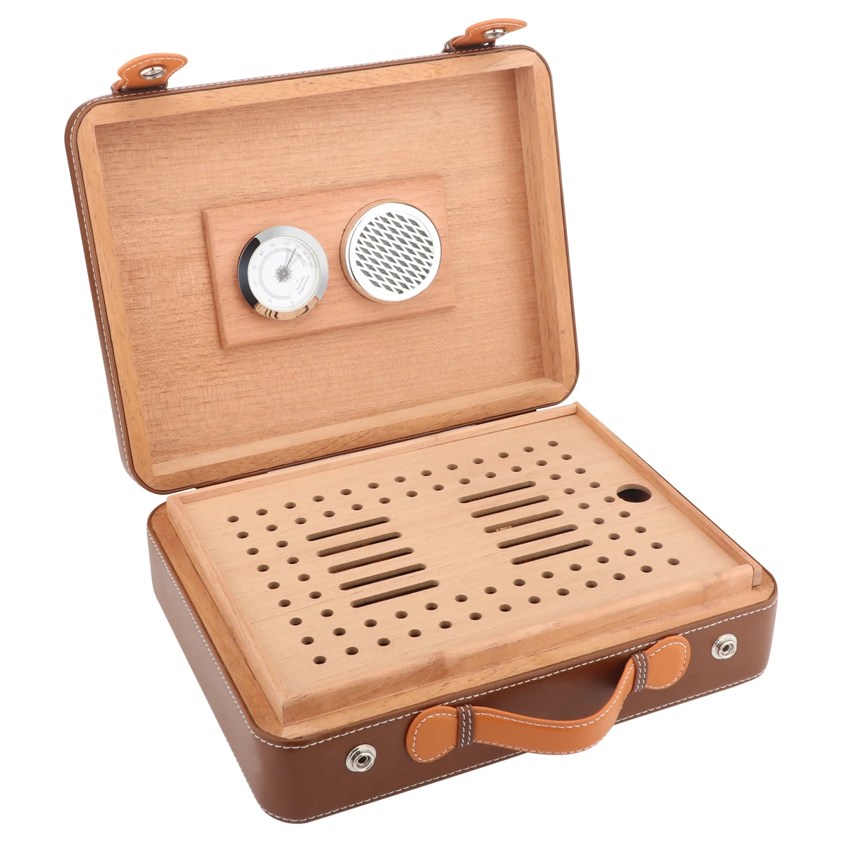 XIFEI дорожный увлажнитель для сигар Box W/увлажнитель с гигрометром 50pcs Емкость