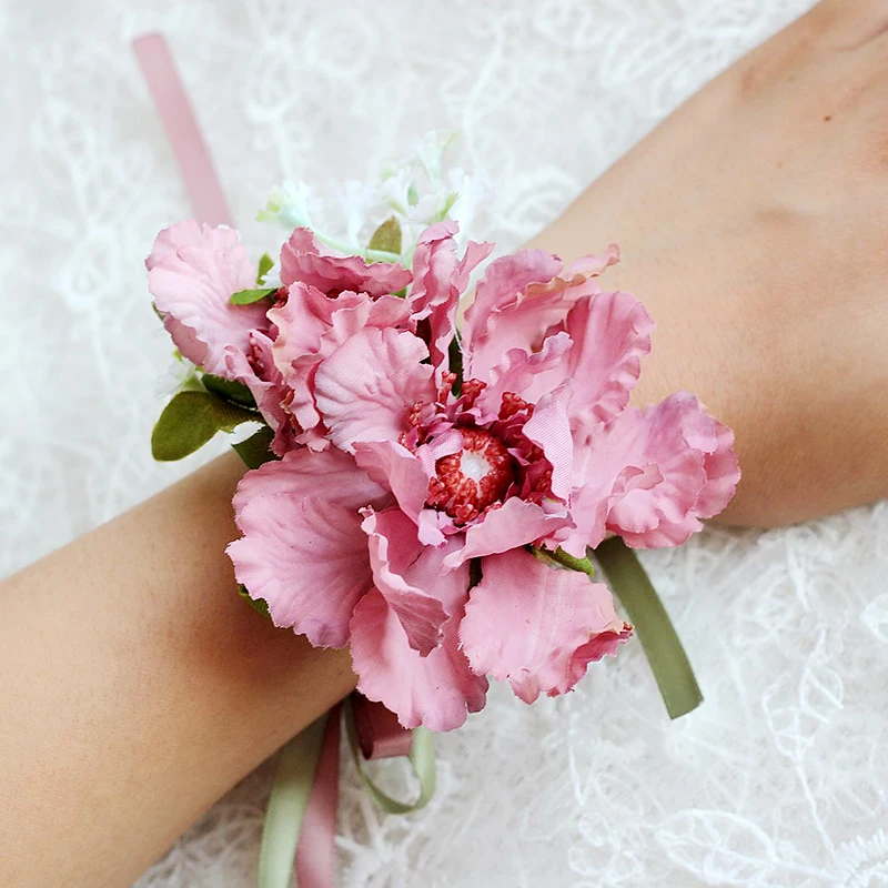 Браслет с цветами для девочек аксессуары невесты браслет ручной работы