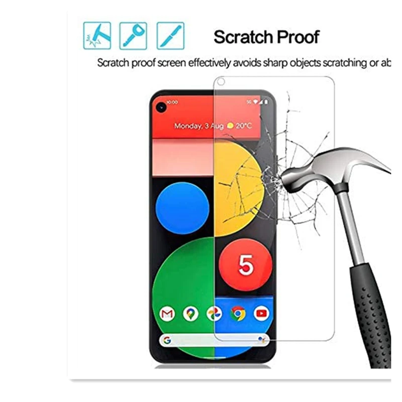 Vidrio templado para Google Pixel 6 2 3 3A 4 4A 5A 5G 5 XL Pixel2 Pixel3, Protector de pantalla para Pixel 4 5 6, pel&iacute;cula protectora, 2 uds.-1