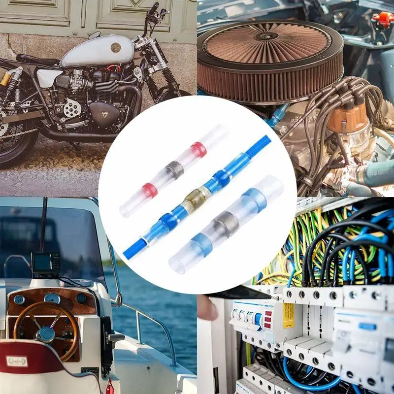 

30/50/100Pcs Heat Shrink Solder Sleeve Seal Terminal For Wire Connector Waterproof Insulated Butt Terminals Connectors KIT