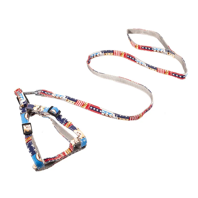 

Dogs Cats Outdoor Walking Pet Supplies Cool Design Pet cat Harness For French Bulldog Small Medium Dogs Leashes