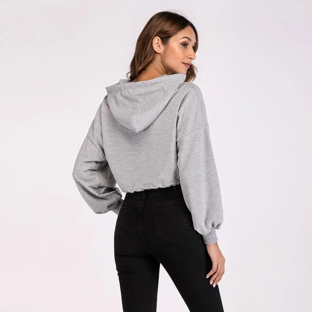Женские толстовки с капюшоном Осень зима 2019 размер длинный рукав карман пуловер