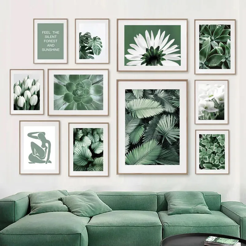 

Tropical Plant Flowers Scandinavian Canvas Painting Wall Art Nordic Posters and Prints Wall Pictures for Living Room Decoration
