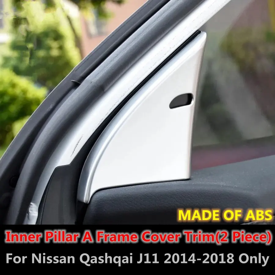 ABS внутренний столб рамка Крышка отделка 2 шт./компл. для Nissan Qashqai J11 2014 2015 2016 2017