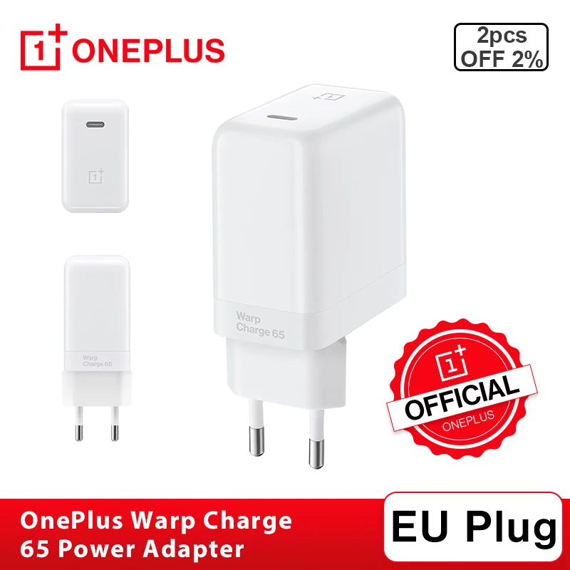 Новый оригинальный адаптер питания OnePlus Warp Charge 65 европейская вилка для 8T 30 8 Pro/8/7T