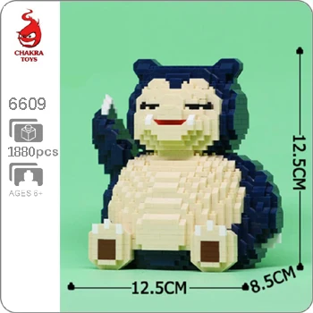 Snorlax Sit Карманный Монстр Пикачу Venusaur Blastoise мини строительство алмаз маленькие блоки игрушка Charizard Gyarados Snorlax Jigglypuff без коробки - Цвет: Snorlax Sit