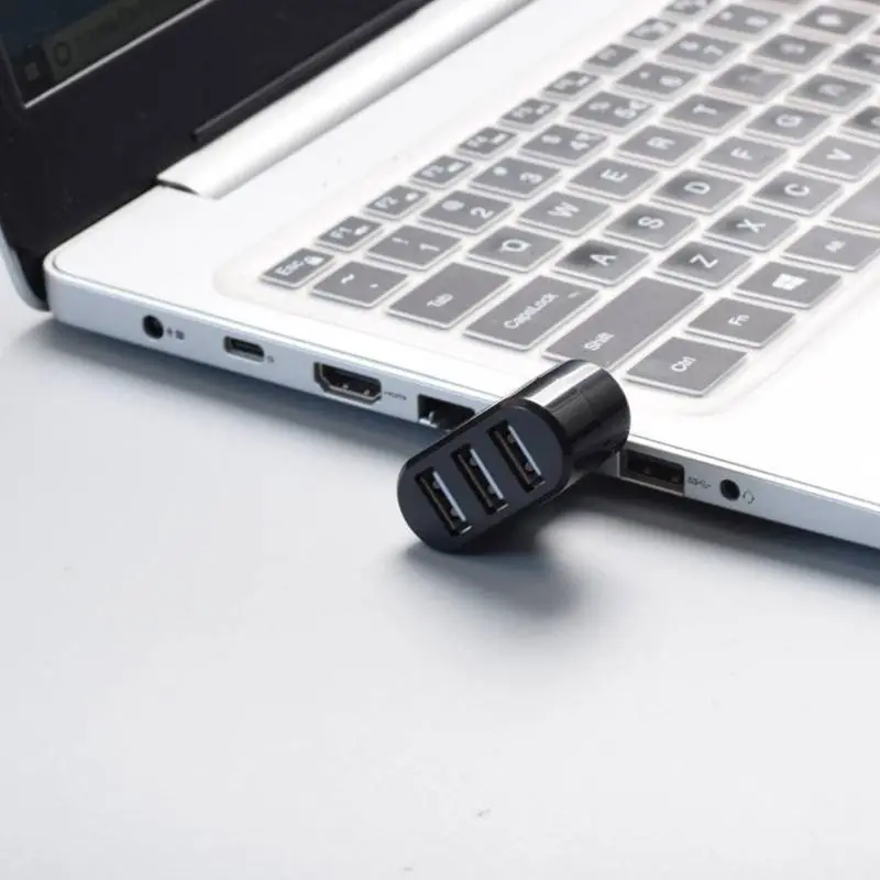 Вращающийся высокоскоростной 3 порта usb-хаб 2 0 USB сплиттер адаптер для ПК ноутбука