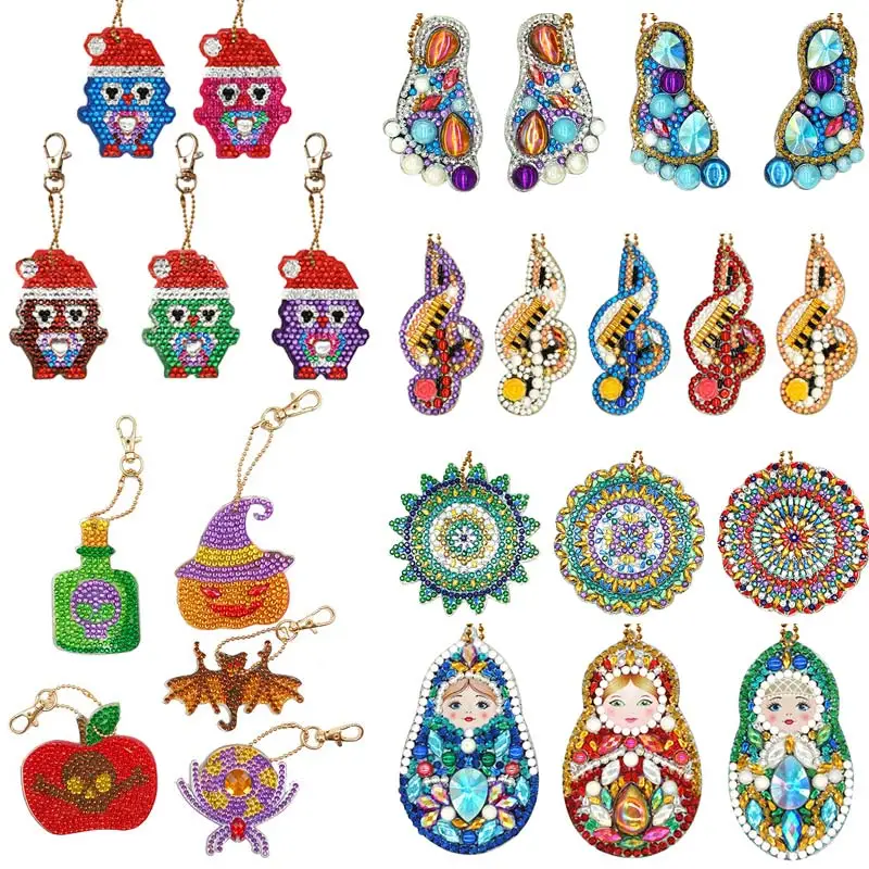 4 шт. 5 полностью своими руками особой формы алмазов картина брелки для ключей