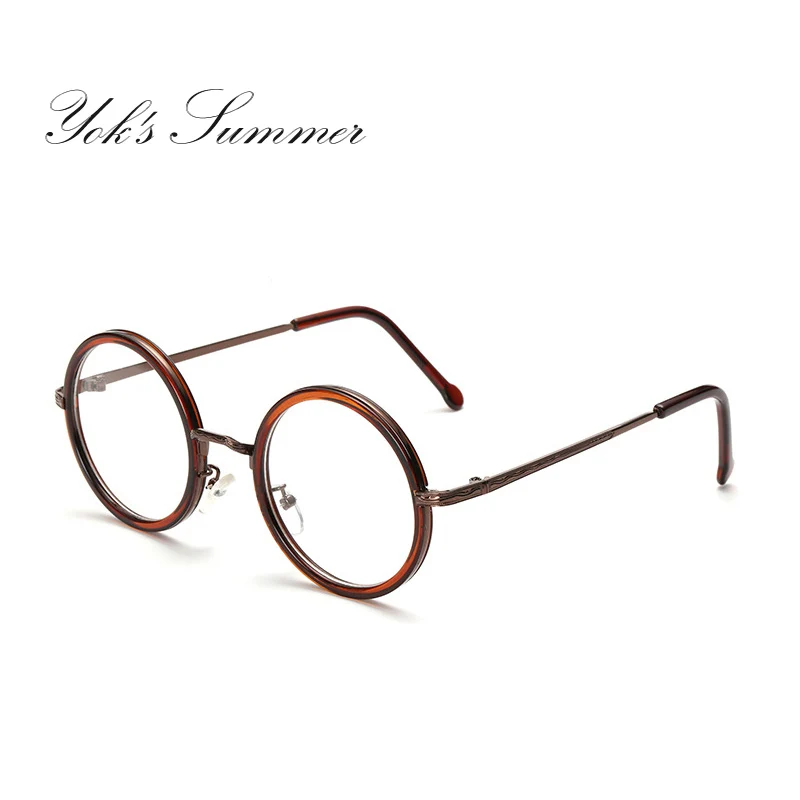 Винтажные маленькие круглые очки YOK'S для женщин дизайнерские прозрачные