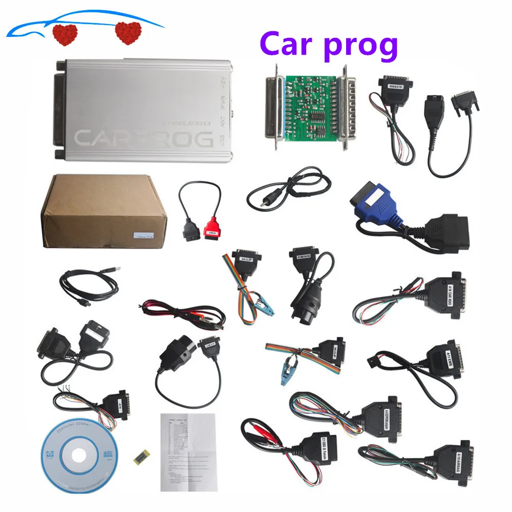 Инструмент для настройки чипа ECU Carprog Full V8.21 V10.05 с 21 адаптером сброс подушки