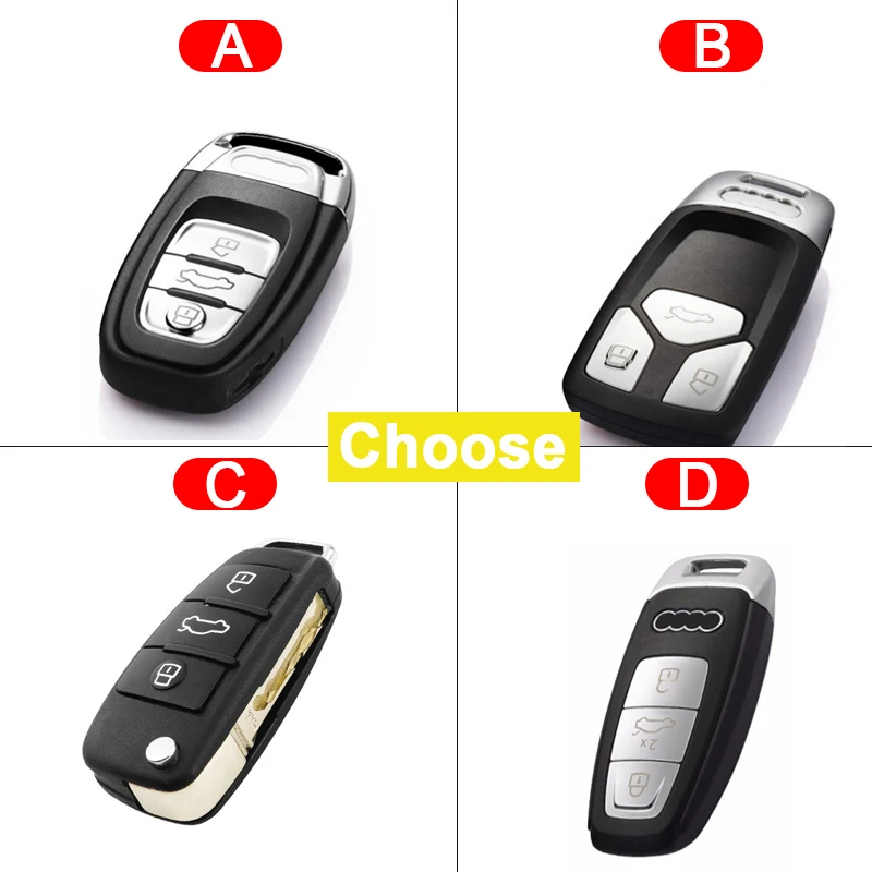 Чехол для автомобильного ключа из оцинкованного сплава Audi C6 A7 A8 R8 A1 A3 A4 A5 Q7 A6 C5 B9 4m TT