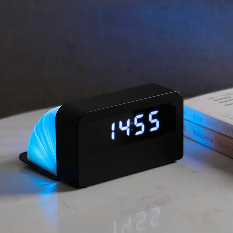

Креативные деревянные часы-будильник, USB-зарядка, цифровые часы для студентов, лампа для чтения, настольная ночника, настольные часы