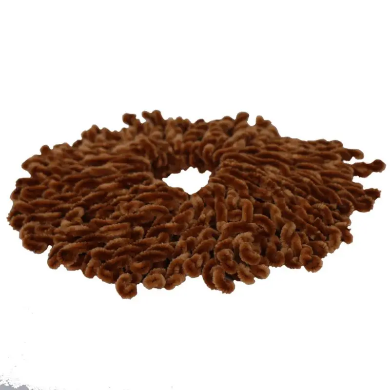

1Pc Muslim Women Fluffy Velvet Hijab Scrunchies Solid Color Plain Big Hair Ring Tie Bun Clip Flexible Rubber Band Headwear 32CF
