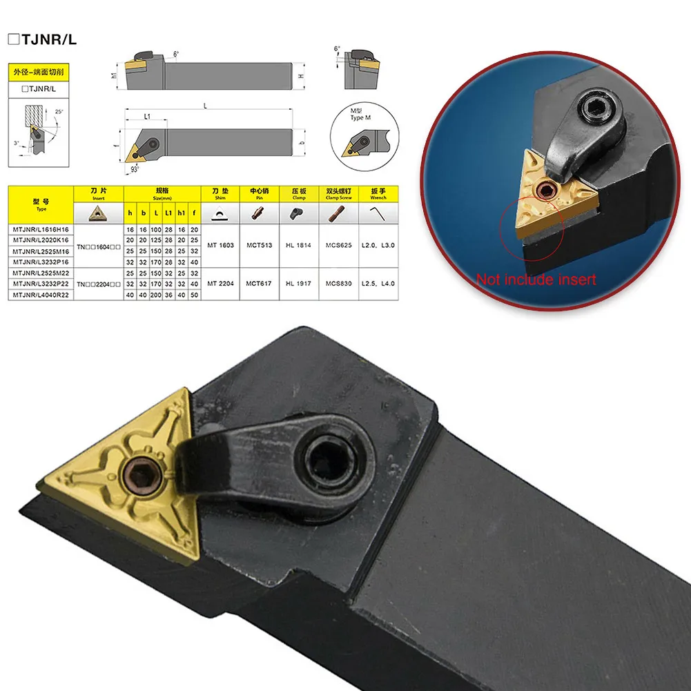 

MTJNL 1616H16 External Turning Tool Holder For TNMG1604 Lathe Manufacturing Metal Processing CNC Commercial Supplies