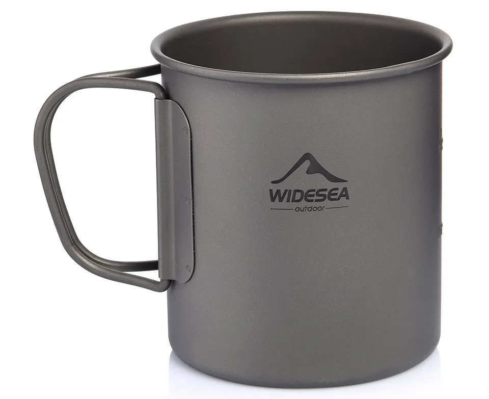 Widesea кружка для кемпинга, титановая чашка, Туристическая посуда, посуда для пикника, уличное кухонное оборудование для путешествий, набор для приготовления пищи, посуда для туризма