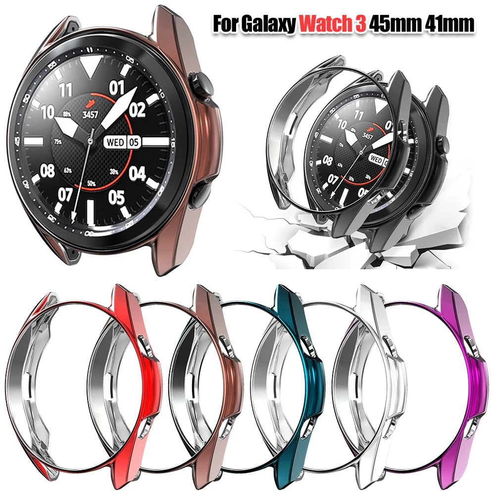 

Soft Case For Galaxy Watch 3 45mm 41mm Thin Light Tpu Case For Samsung Galaxy Watch 3 45mm 41mm Protective Bumper Shell Cover