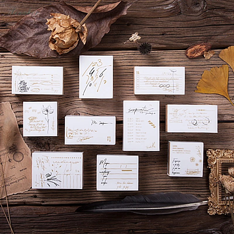 Ретро ручной план растения штабелируемые украшения отметки для скрапбукинга