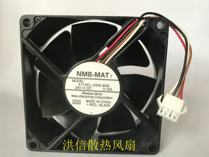 

Original 3110kl-05w-b66 DC24V 0.18a 8025 8cm frequency converter 4-wire fan