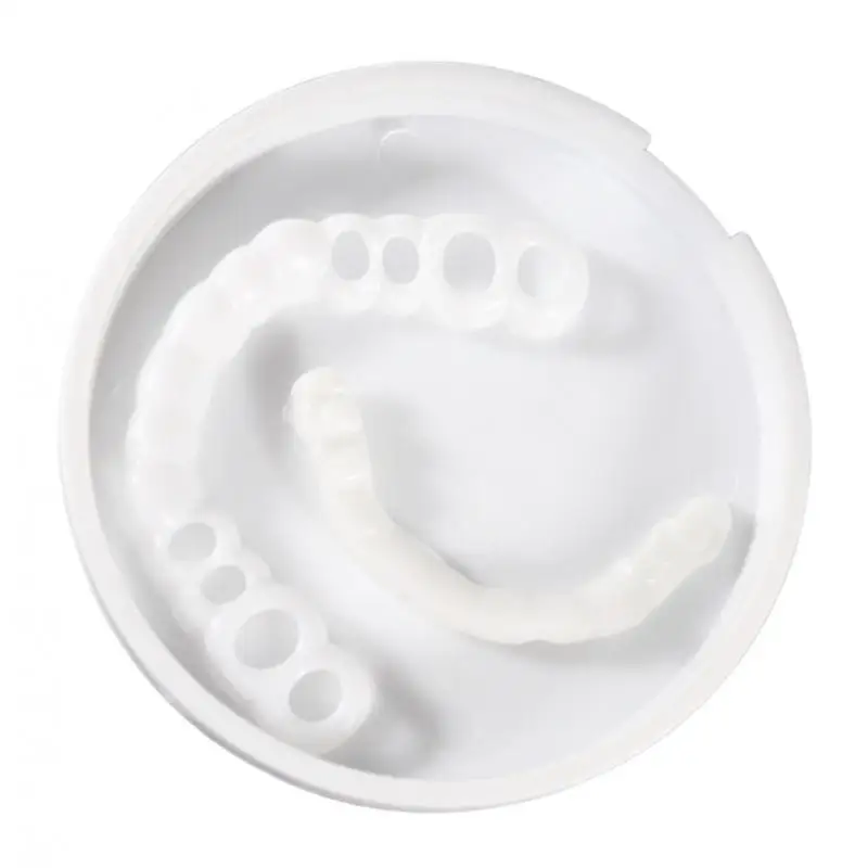 

1 Pair Cosmetic Teeth, Bright White Shade, Comfortable Upper and Lower Veneer, 1 Size Fits Most