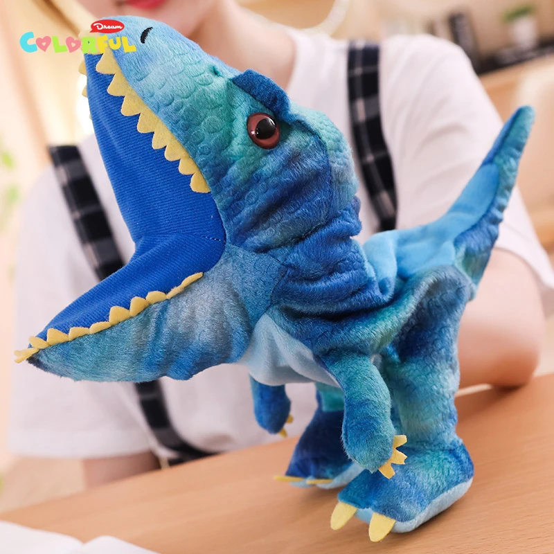 

1PCS 30CM Cute Dinosaur Plush Toy Children Early Education Puppet Parent-child Interaction Hand Puppet Child Role Playing Toy