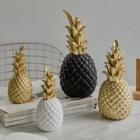 nordic light luxury ceramic pineapple golden creative home living room porch model room soft decoration wedding gift