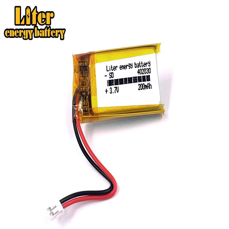 Литий полимерная аккумуляторная батарея JST ZH 1 5 мм 2p 402030 3 7 в 200 мАч литий с Mp3