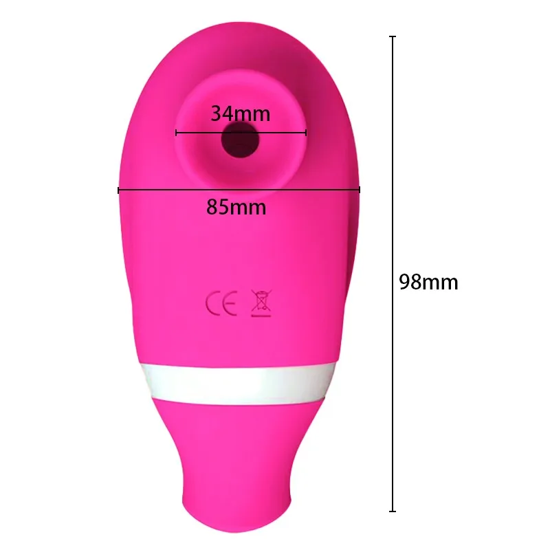 Всасывающий Вибратор на присоске для клитора языка лижущего стимулятора соска