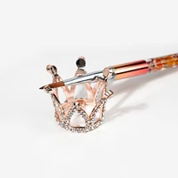 1pc retro manicure brush pen holder nail art brush painting pen diamonds crown shape pen brush holder nail art accessories tools