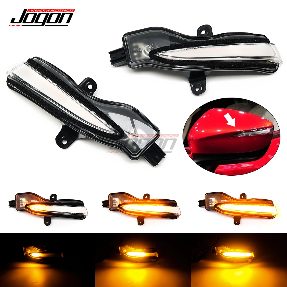 

White For Mazda CX-3 16-18 CX-4 CX-5 2016 Facelift Car LED Dynamic Turn Signal Side Mirror Indicator Blinker Light Accessories