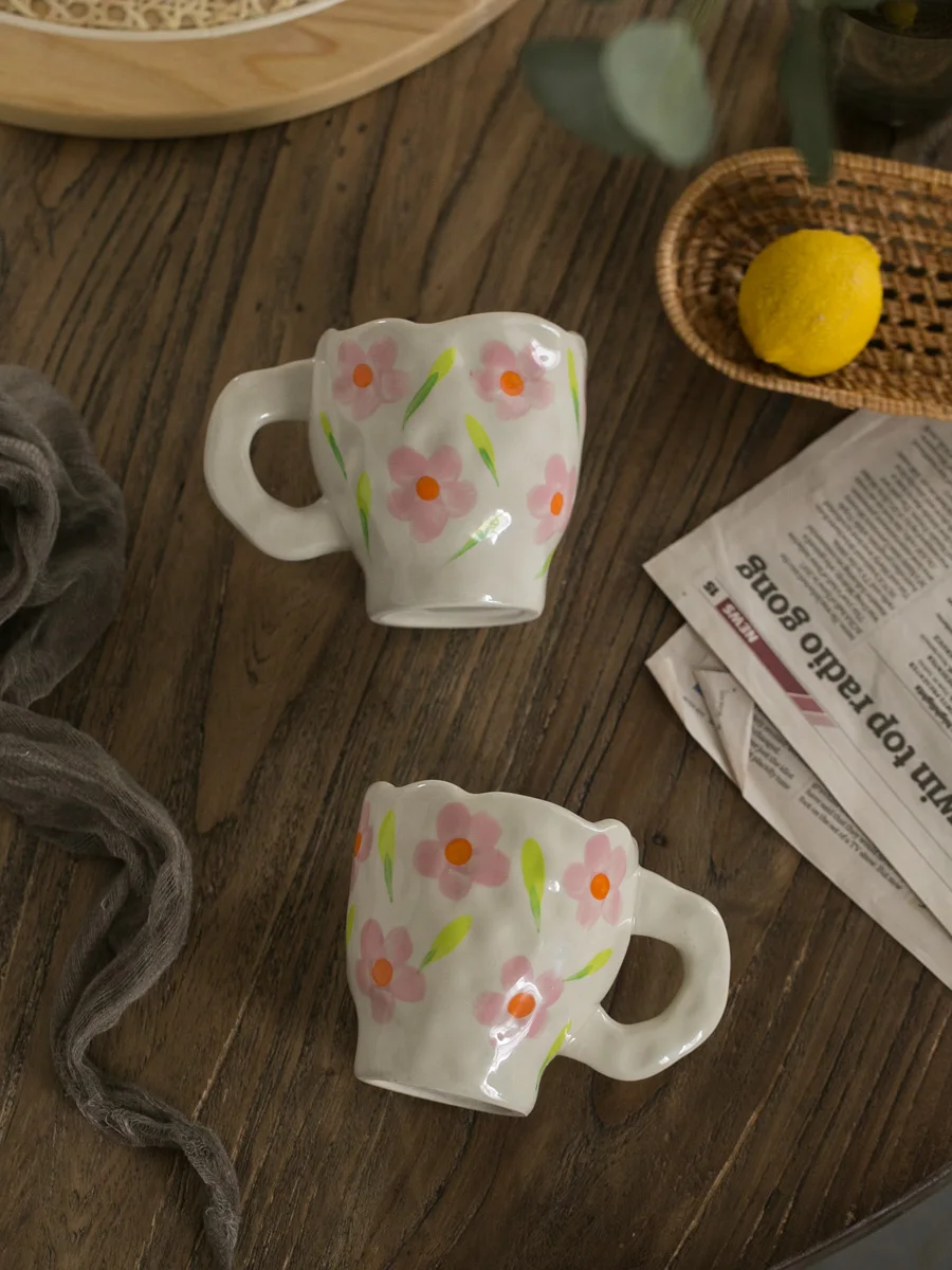 Японская ручная роспись вишневый цвет кофейная кружка ручной работы для чая