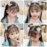 2 pcsset children cute sweet flower butterfly pendant ornament hair clips girls lovely acrylic hairpins kids hair accessories