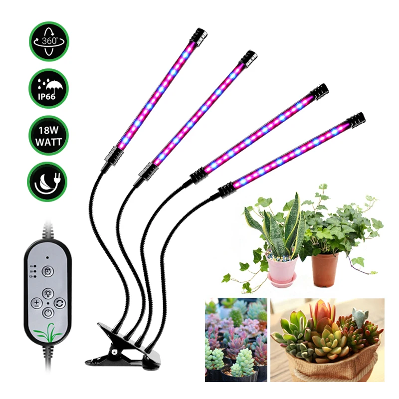 Phytolamp для растений светодиодный Grow светильник USB полный спектр Управление растения саженцы в цветочек; Домашние коробка для выращивания лампа на прищепке для теплицы - изображение