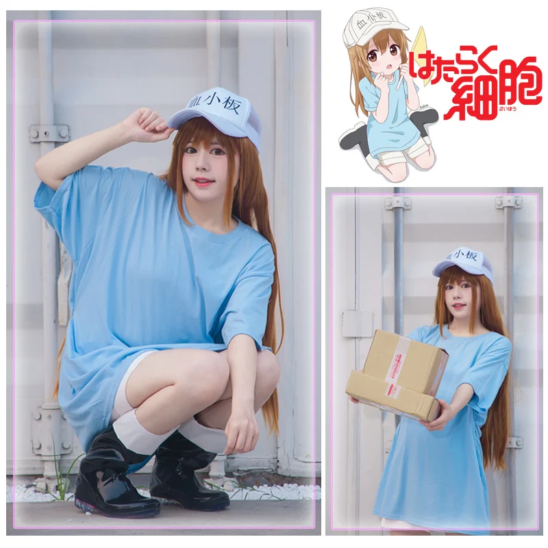 Костюм для косплея cell at Work новый костюм на платформе аниме Hataraku Saibou футболка