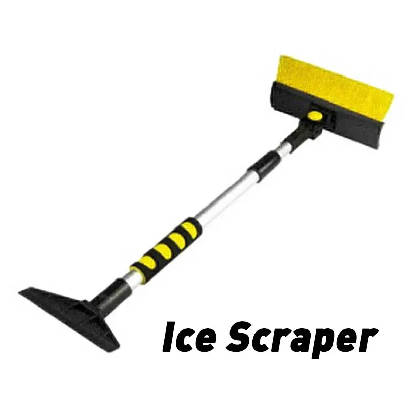 

Universal Ice Scraper With Brush Car Windshield Snow Remove Frost Adjustable Broom Extendable Window Glass Defrost Removal Tools