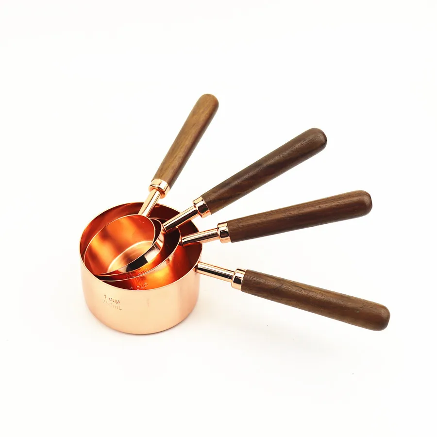 

4pcs/set Stainless Steel Measuring Spoon Measuring Cup Kitchen Gadgets Baking Accessories Pastry Tools