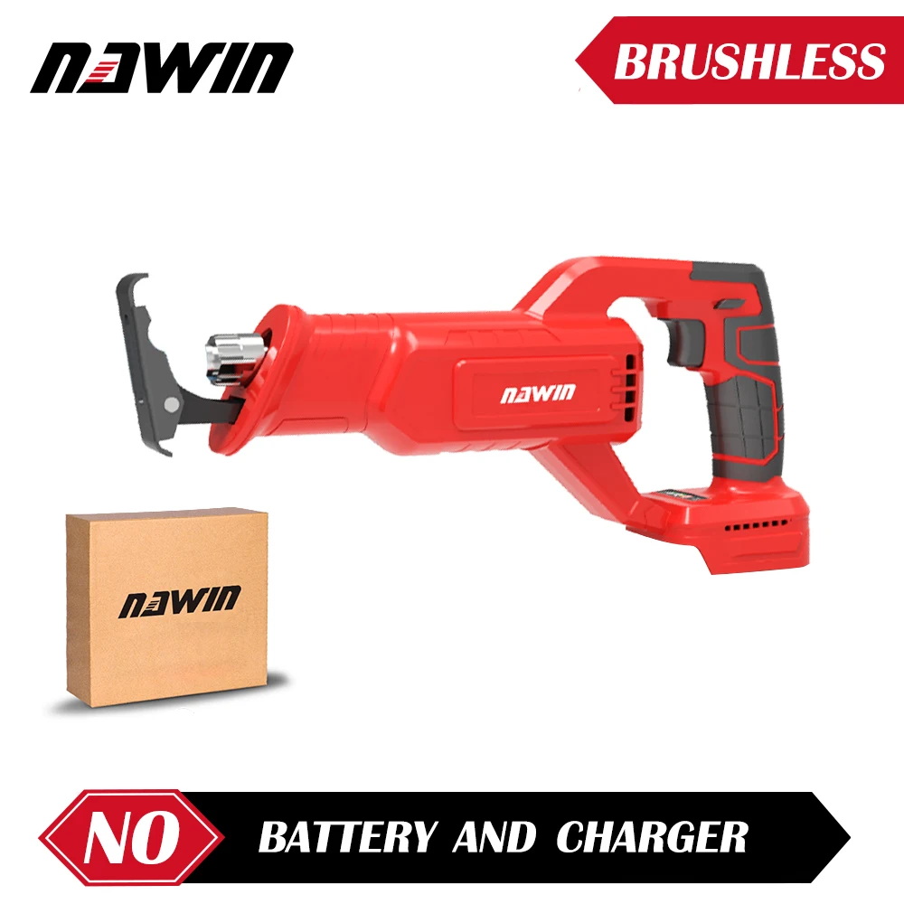 NAWIN 20V Portable Reciprocating Saw Kit Saber Saw with Lithium Battery Cordless Powerful Wood/Metal/Foam brick/bone Cutting Saw