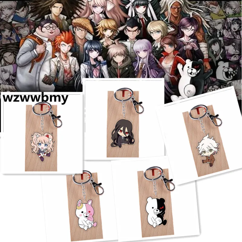 

Danganronpa Double Sided Acrylic Keychain Fans Collection Anime Game Figures Nanami ChiaKi Nagito Komaeda Key Chain Cute Trinket