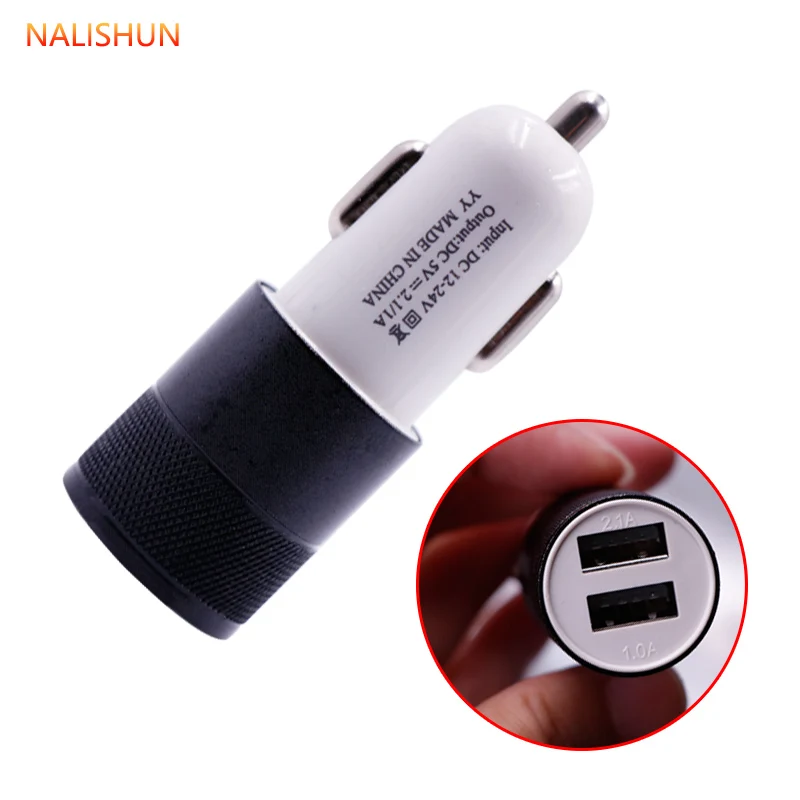 Двойной Переходник USB для зарядки в машине 3.1A смартфон/планшет автомобильное металлическое зарядное устройство