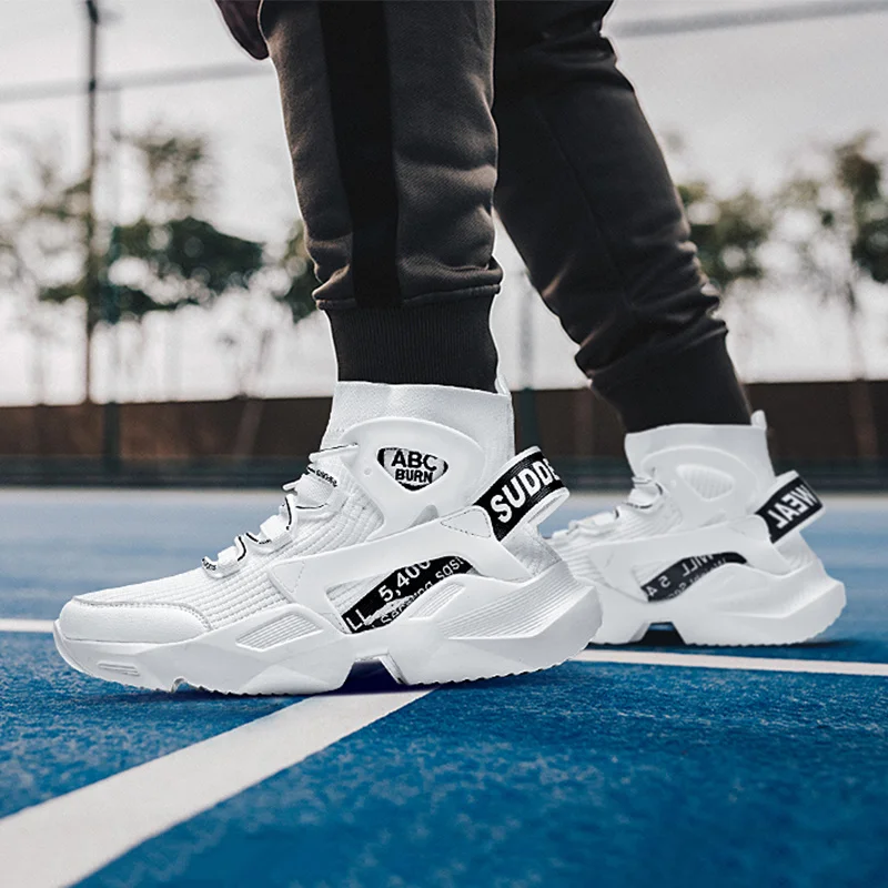 

High Top Platform Sneake for Men Super Light Breathable Casual Sneaker Men Comfortable Chunky Sock Shoes Men zapatillas hombre
