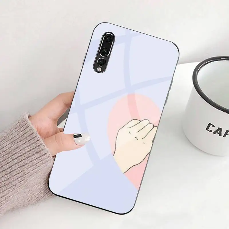 

0 Girl Body Lover Rose Couple Phone Case Tempered Glass For Huawei P20 30 40 Pro Mate 20x 30 40 Pro Nova6 7 Honor 9X 10