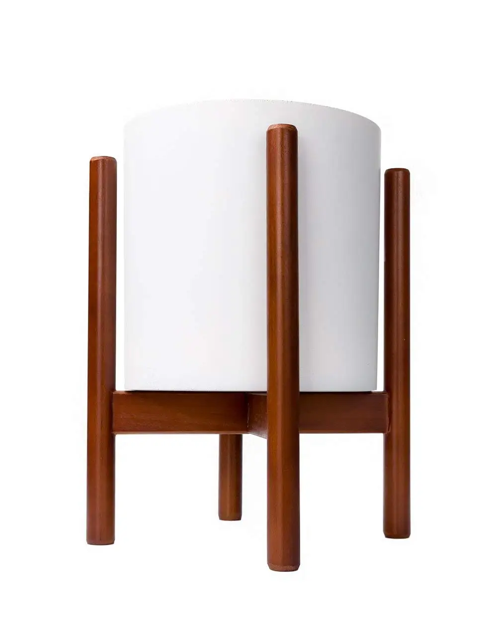 

Plant Stand Mid Century Wood Flowers Pot Holder Display Potted Rack Rustic Decor