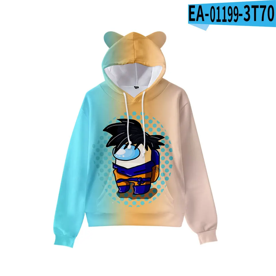 

Girl Cat Ears 3D Print Hoodie Girl Boy/Kids Classic Cute Cartoon Cat Ear Hoodie Long Sleeve Hoodies Fashion Sweatshirt pullover