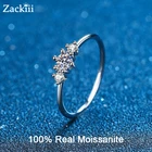 Кольца с муассанитом с позолоченными бриллиантами, 14 к