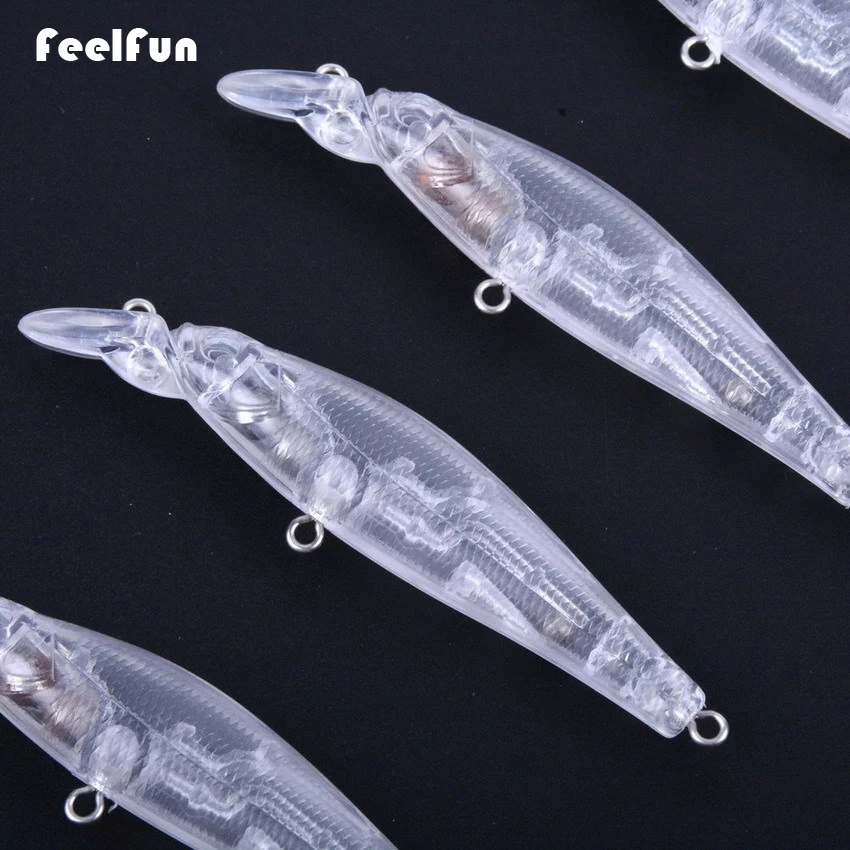 FeelFun гольян заготовки наживок Неокрашенная приманка 88 мм 7 г DIY рыболовные