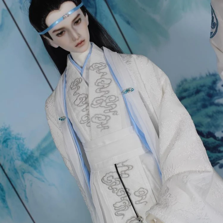 Костюм для шарнирной куклы Lan Wangji Wang Yibo белый 70 см 1/3|Куклы| |