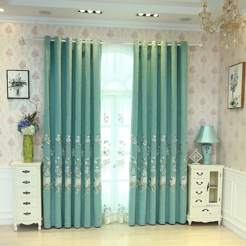 Шениль жаккардовые европейские роскошные классические шторы с вышивкой