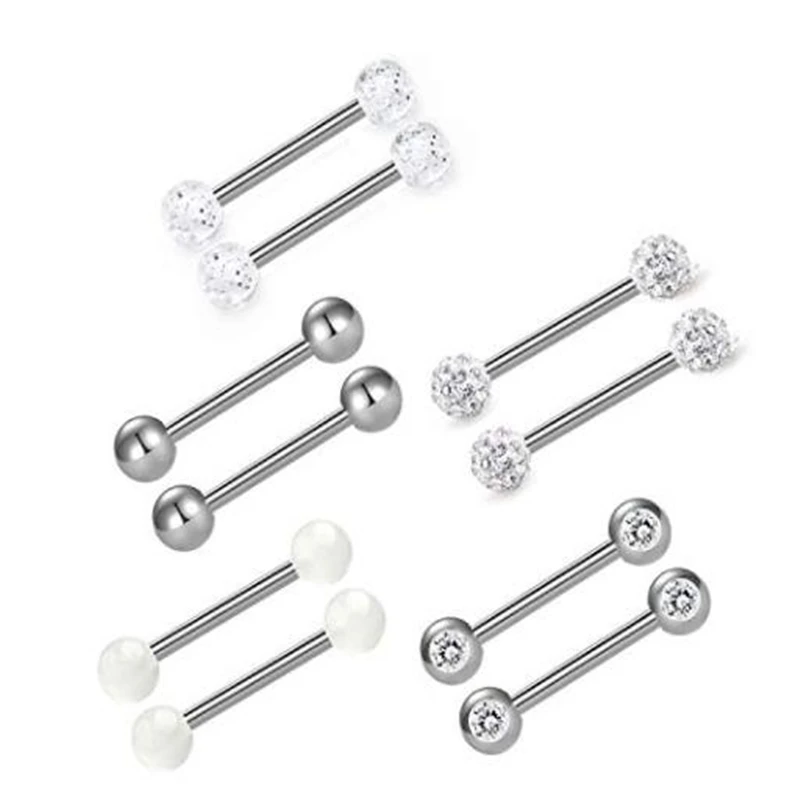 JFORYOU14G кольца для сосков 12mm14mm16mm18mm хирургические стальные сверкающие
