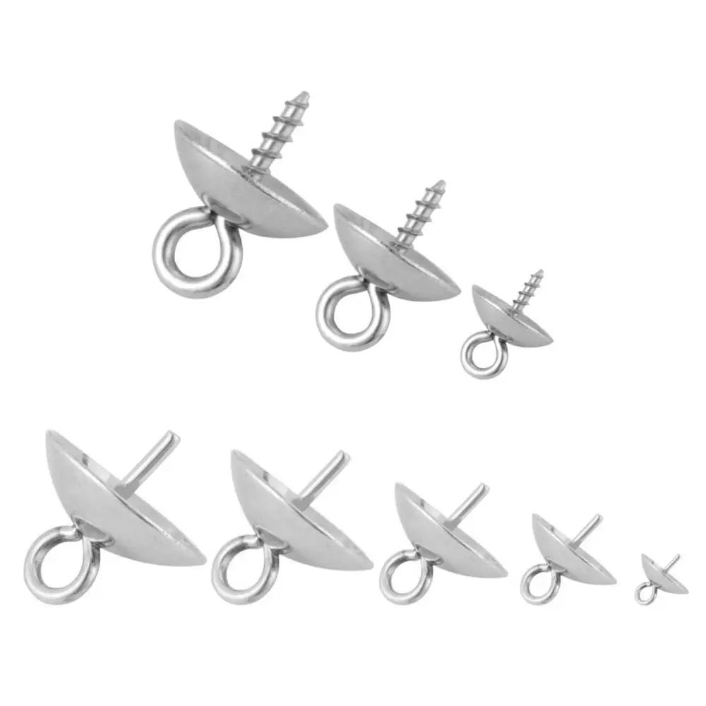 20 шт./лот нержавеющая сталь металлический тон винтовые глаза сверлильные бусины